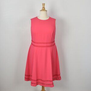 Calvin Klein Stripe A-Line Fit and Flare Dress - 18W